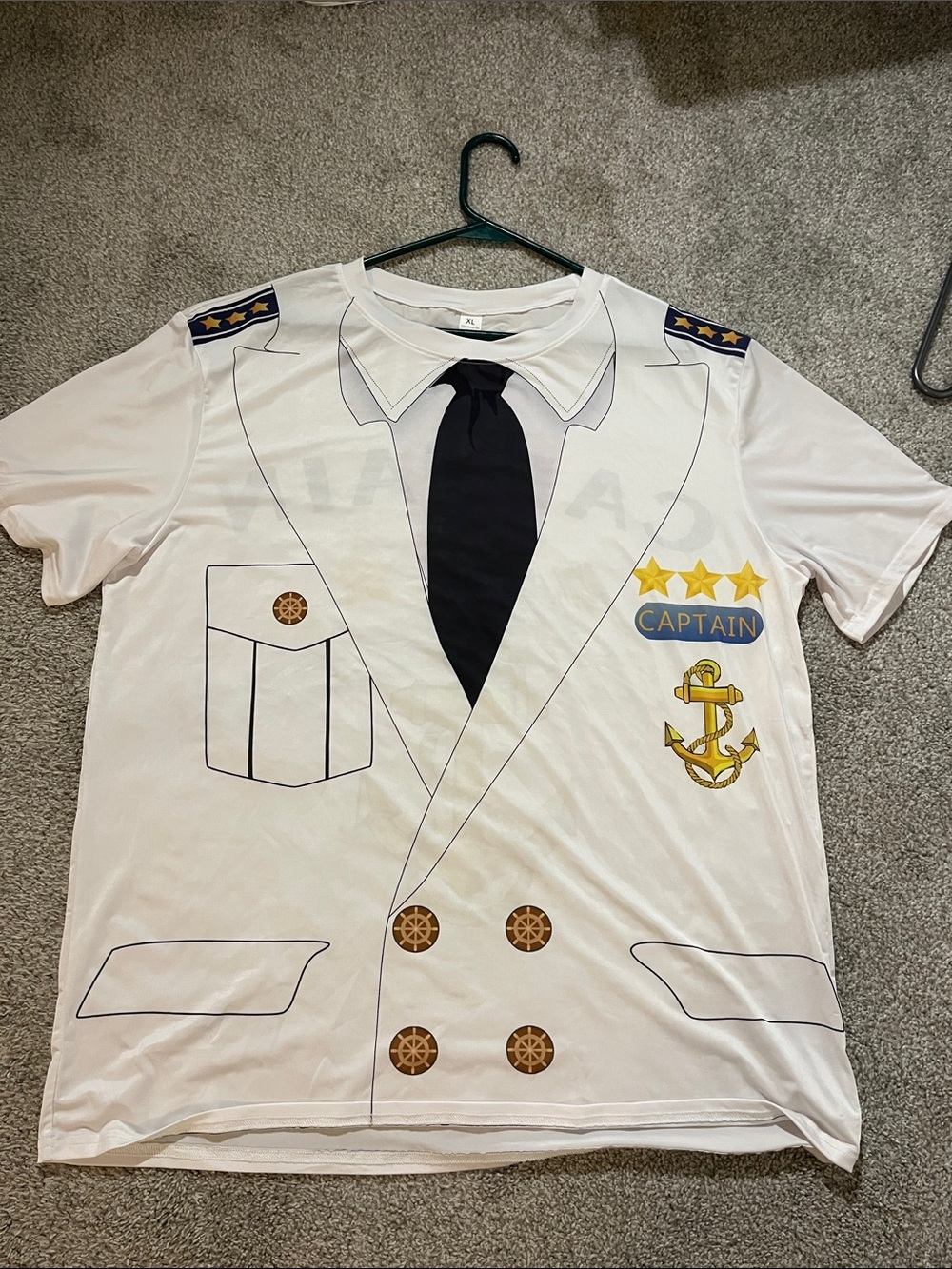 Sea Boat Captain Halloween customer Funny Suit T shirt XL men’s